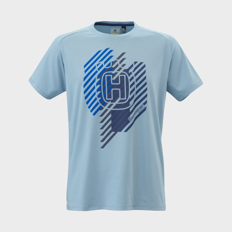 T-SHIRT HOMME HUSQVARNA "Remote Tee" Bleu ciel