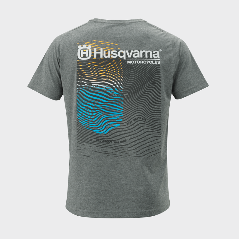 T-SHIRT HOMME HUSQVARNA "Railed Tee" Gris