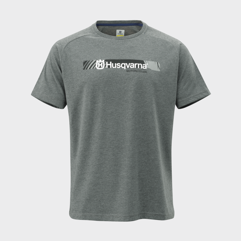 T-SHIRT HOMME HUSQVARNA "Accelerate Tee" Gris chiné