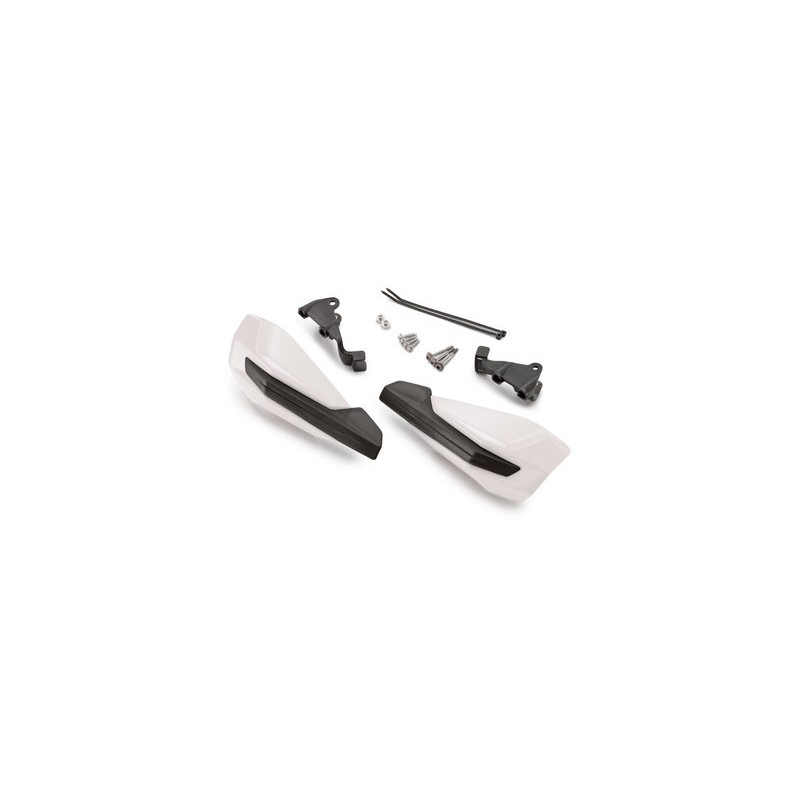 Kit de protège main Factory Racing plastique OUVERT Blanc/Noir pour TC/FC (14-25) et TE/FE (14-17)  