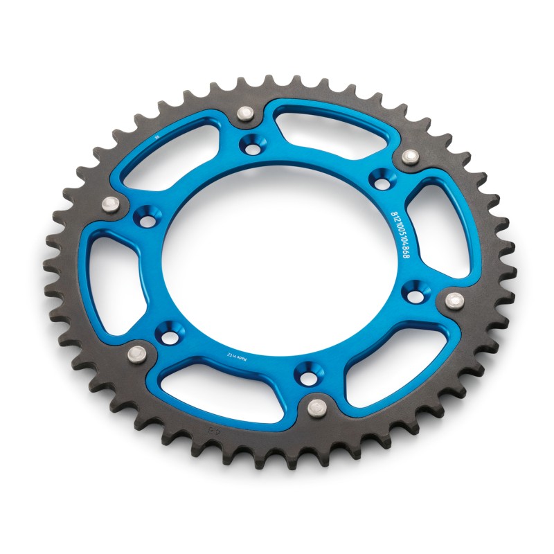 Couronne arrière bi-matière Supersprox Stealth Bleue pour Husqvarna TC/FC/TE/FE/FS et 701 END/SM