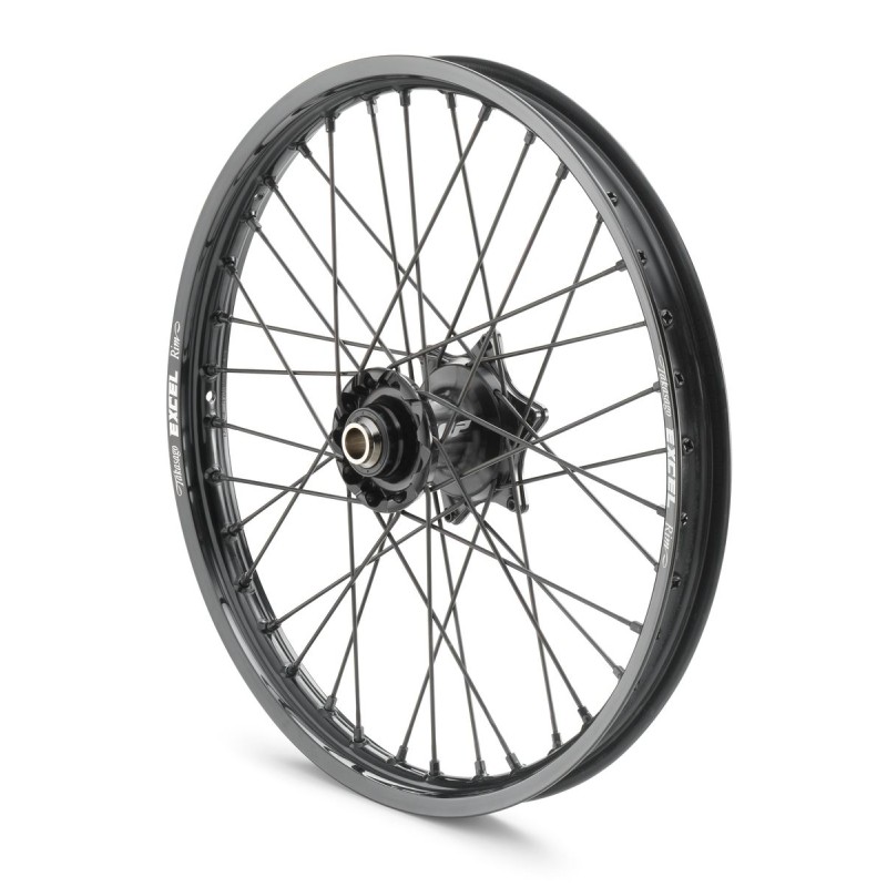 Roue avant à rayons renforcés Factory Racing aluminium anodisée noire (1,6x21") pour Husqvarna TC/FC (23+) et TE/FE (24+)