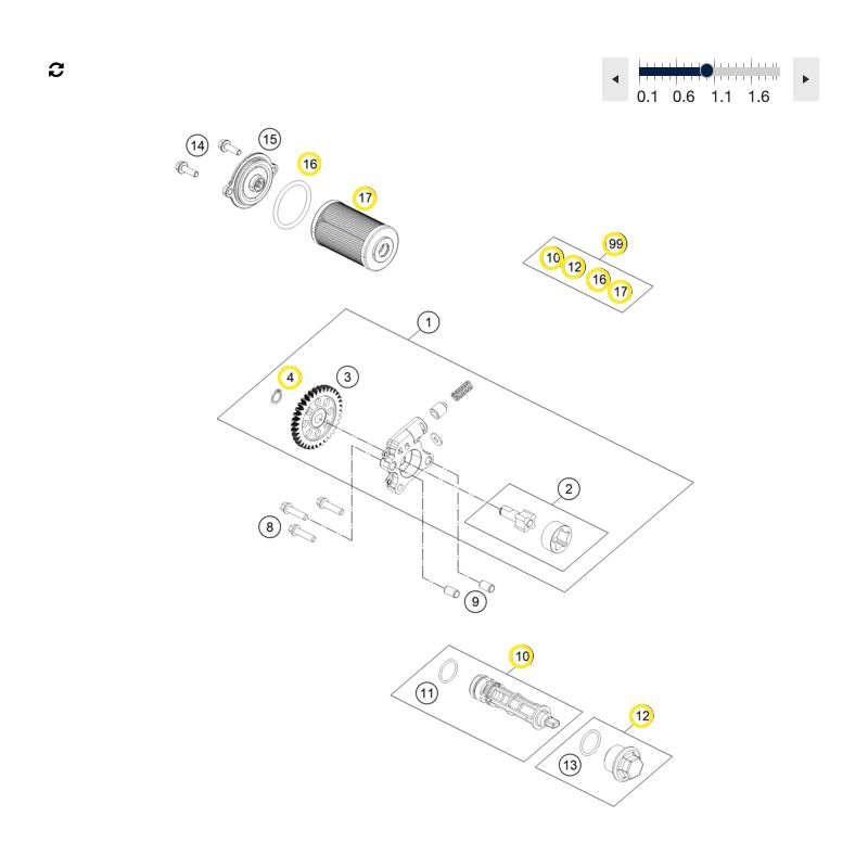 Kit filtre à huile origine pour Husqvarna 125 Svartpilen (21-23)