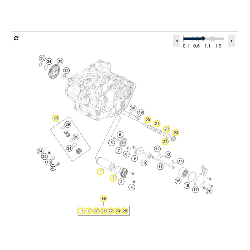 KIT VIDANGE Husqvarna 4-TEMPS FC/FS 450 (16-22) et FE 450/501 (17-23)