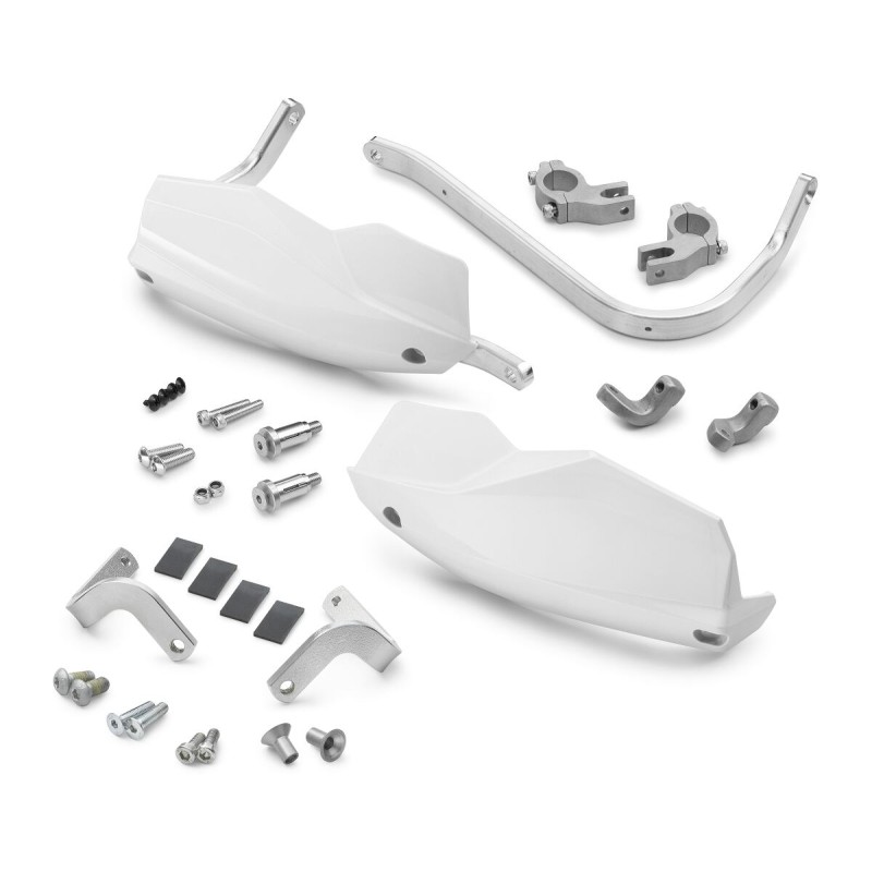 Kit de protège-main Fermé Blanc avec renforts aluminium pour Husqvarna 125/401 VITPILEN (24+)