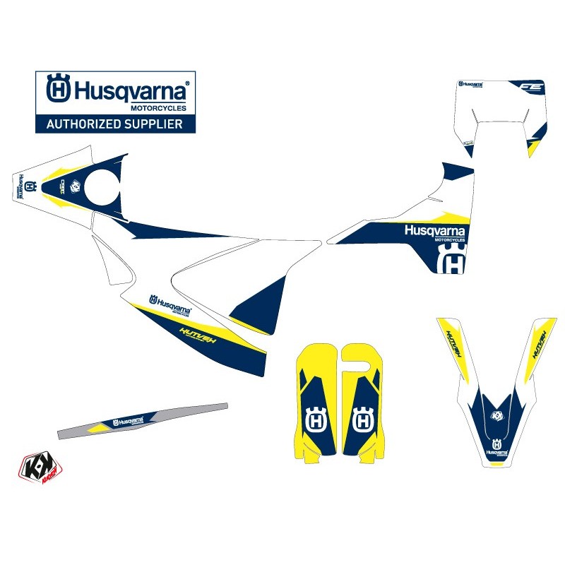 Kit déco Motocross HUSQVARNA Orbit Blanc pour 701 Enduro