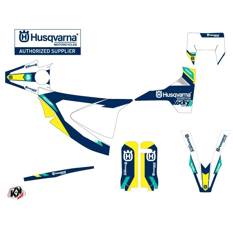 Kit déco Motocross HUSQVARNA Rocky Bleu pour 701 Enduro