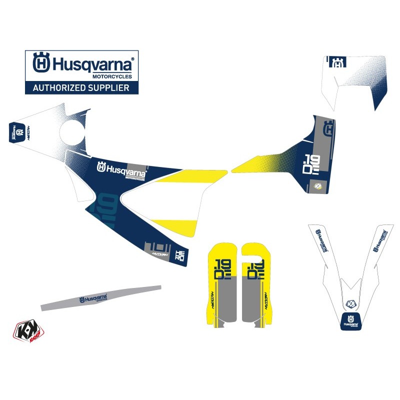 Kit déco Motocross HUSQVARNA Hero Bleu pour 701 Enduro