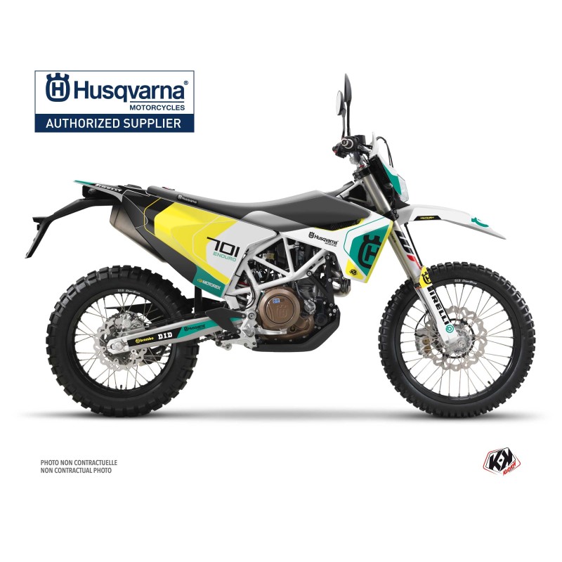 Kit déco Motocross HUSQVARNA Diskovery Vert pour 701 Enduro