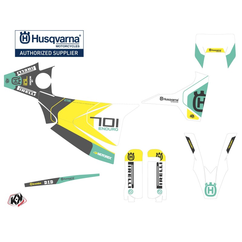 Kit déco Motocross HUSQVARNA Diskovery Vert pour 701 Enduro