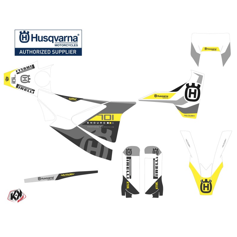 Kit déco Motocross HUSQVARNA Reef Gris pour 701 Enduro