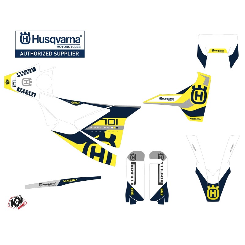 Kit déco Motocross HUSQVARNA Reef Bleu pour 701 Enduro