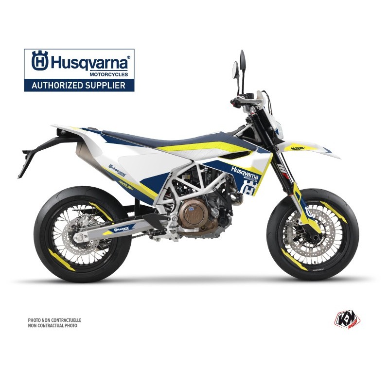 Kit déco Motocross HUSQVARNA Orbit Blanc pour 701 Supermoto