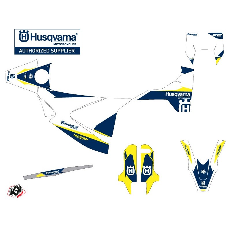 Kit déco Motocross HUSQVARNA Orbit Blanc pour 701 Supermoto