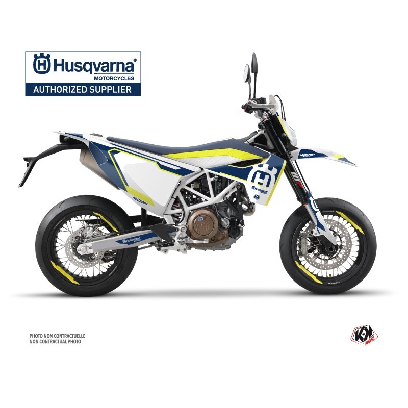 Kit déco Motocross HUSQVARNA Nova Bleu pour 701 Supermoto