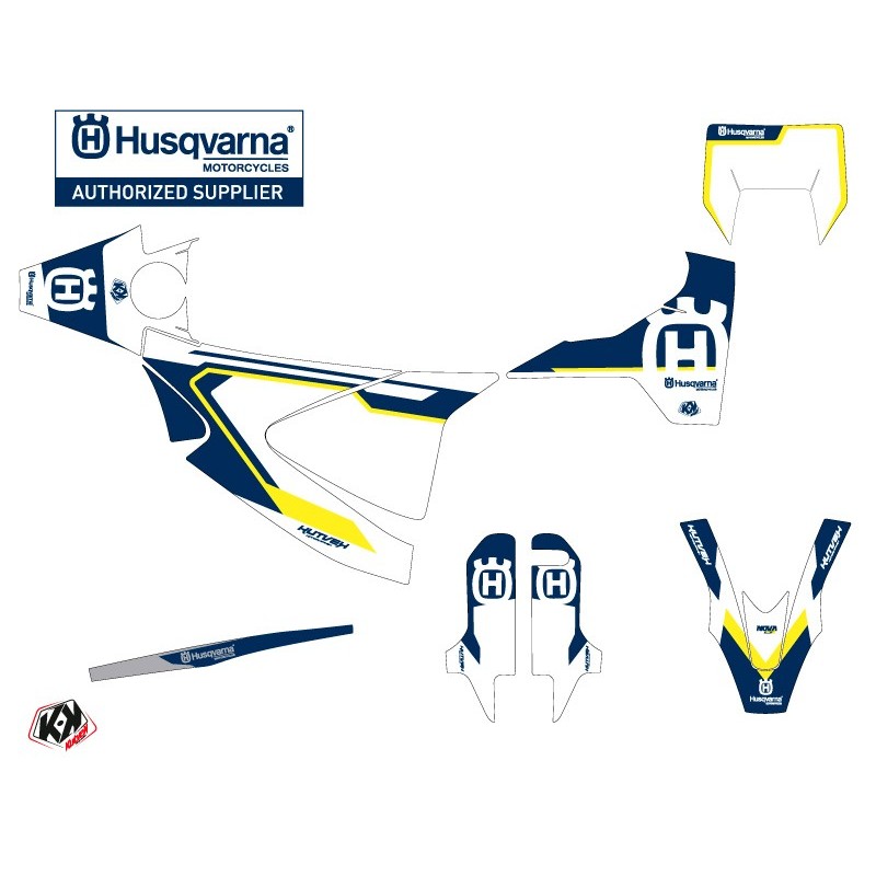 Kit déco Motocross HUSQVARNA Nova Bleu pour 701 Supermoto