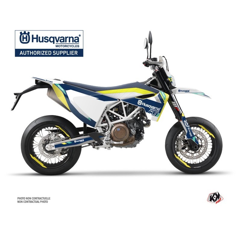 Kit déco Motocross HUSQVARNA Rocky Bleu pour 701 Supermoto