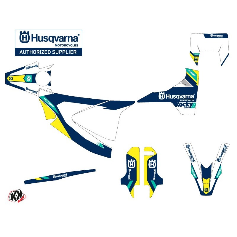 Kit déco Motocross HUSQVARNA Rocky Bleu pour 701 Supermoto