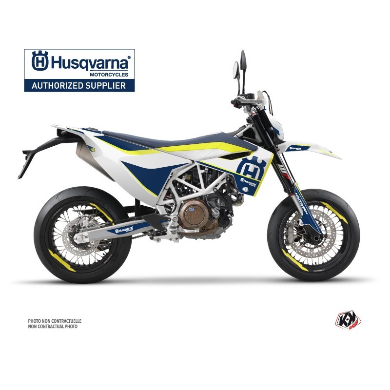 Kit déco Motocross HUSQVARNA Heritage Jaune pour 701 Supermoto