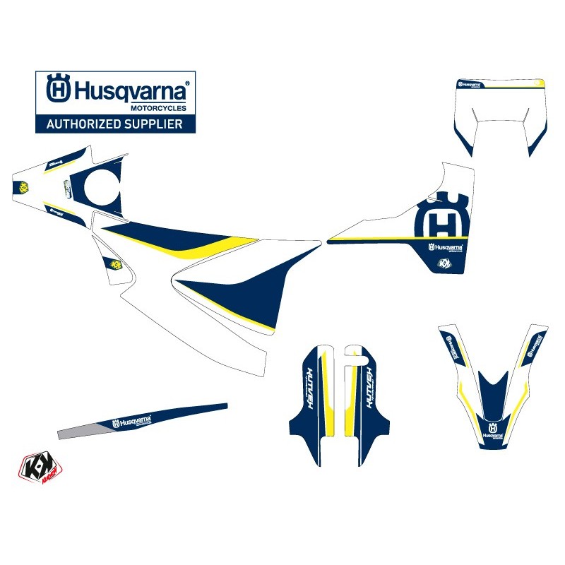 Kit déco Motocross HUSQVARNA Heritage Jaune pour 701 Supermoto