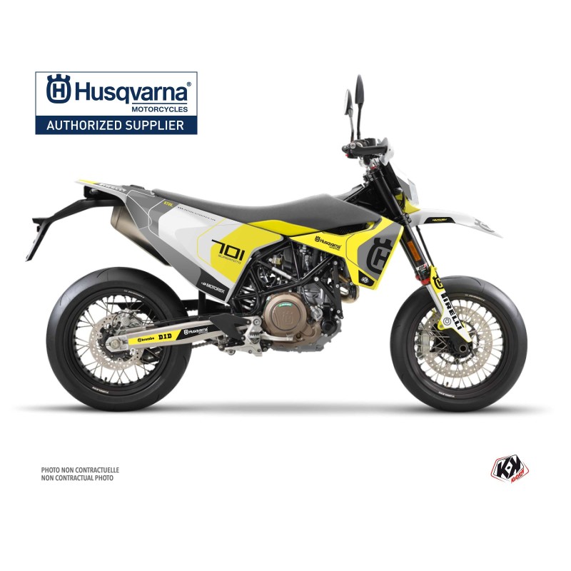 Kit déco Motocross HUSQVARNA Diskovery Gris pour 701 Supermoto