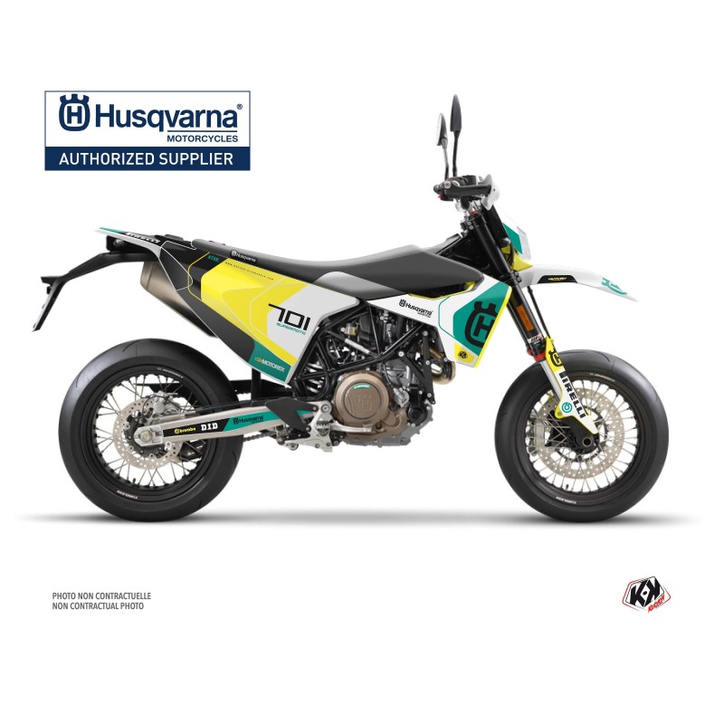 Kit déco Motocross HUSQVARNA Diskovery Vert pour 701 Supermoto