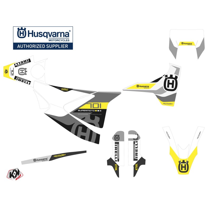 Kit déco Motocross HUSQVARNA Reef Gris pour 701 Supermoto