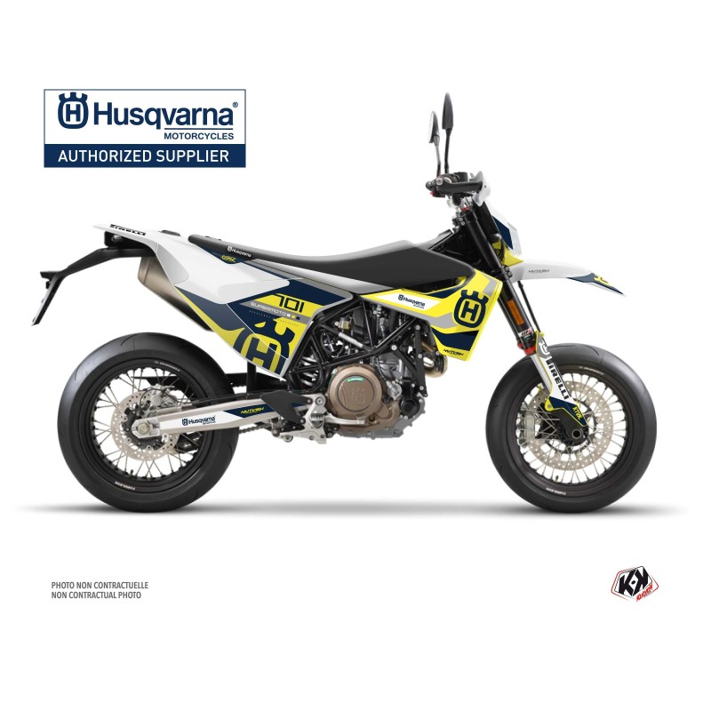 Kit déco Motocross HUSQVARNA Reef Bleu pour 701 Supermoto