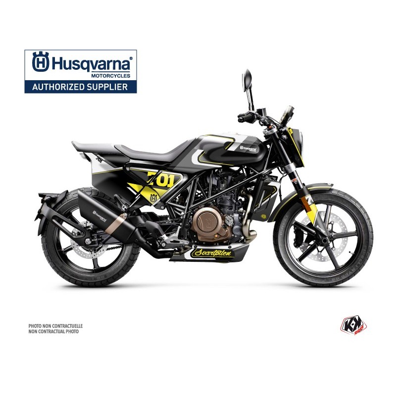 Kit déco Moto HUSQVARNA Rocket Gris/Jaune Série pour SVARTPILEN 701