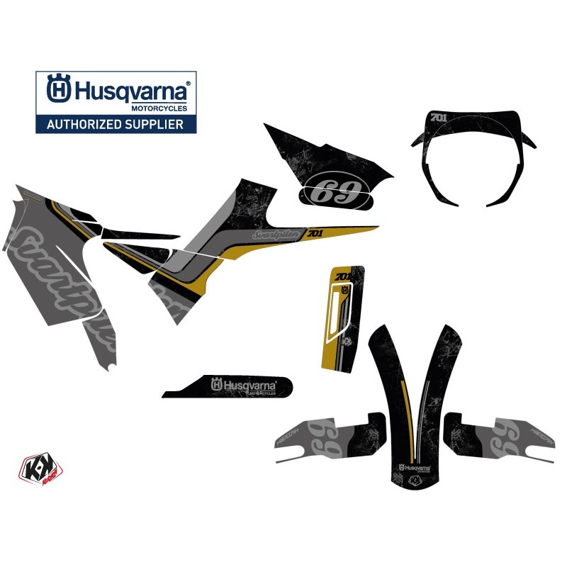 Kit déco Moto HUSQVARNA Track Noir Série pour SVARTPILEN 701