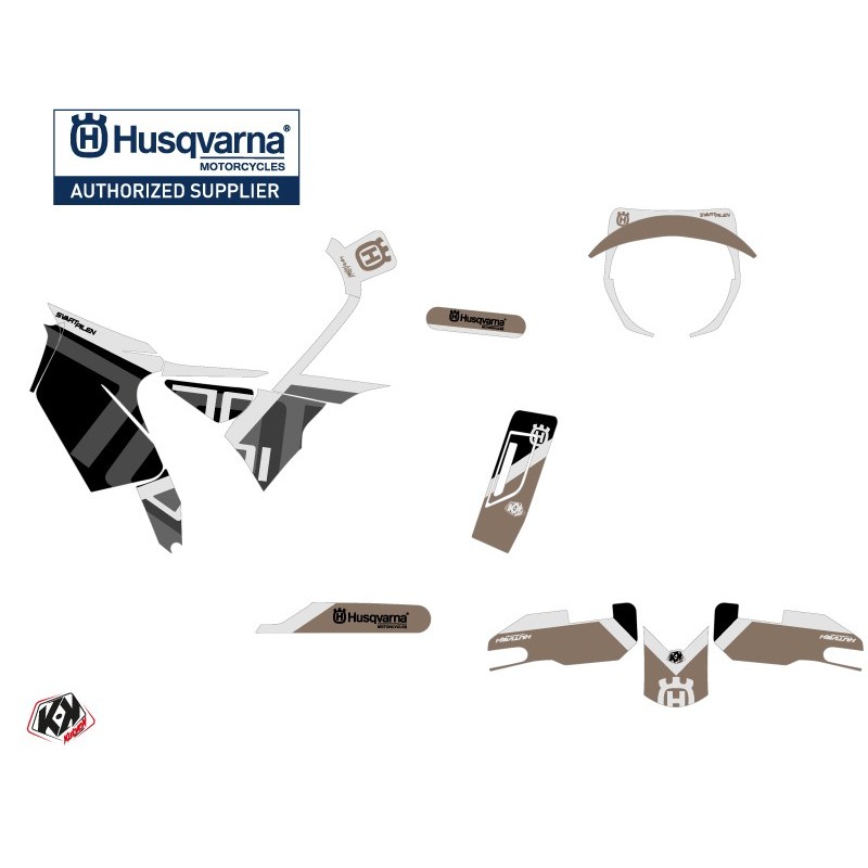 Kit déco Moto HUSQVARNA Sekment Marron Noir Série pour SVARTPILEN 701