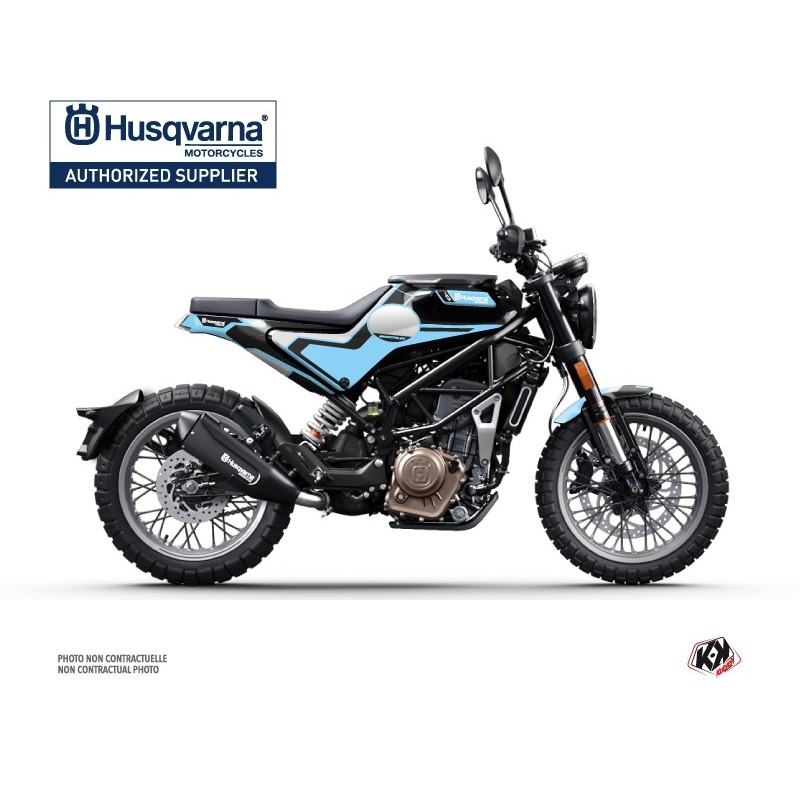 Kit déco Moto HUSQVARNA Bobber Bleu Série pour SVARTPILEN 401