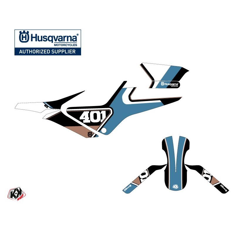 Kit déco Moto HUSQVARNA Rocket Bleu Série pour SVARTPILEN 401