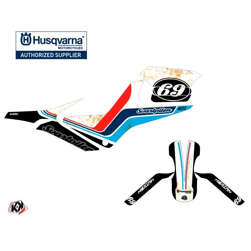 Kit déco Moto HUSQVARNA Track Blanc Série pour SVARTPILEN 401