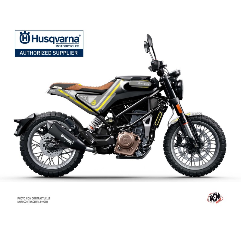 Kit déco Moto HUSQVARNA Skramb Jaune Série pour SVARTPILEN 401