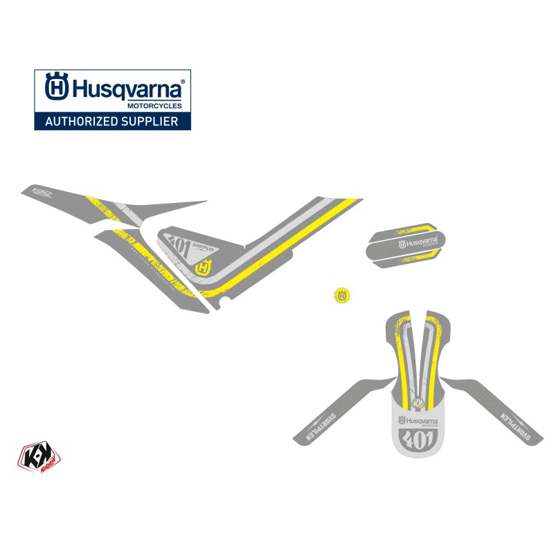 Kit déco Moto HUSQVARNA Skramb Jaune Série pour SVARTPILEN 401