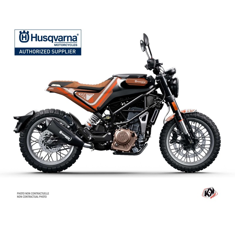 Kit déco Moto HUSQVARNA Skramb Orange Série pour SVARTPILEN 401