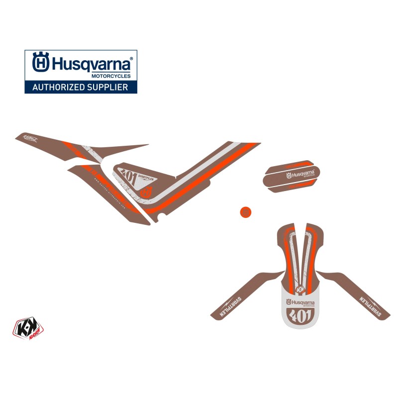 Kit déco Moto HUSQVARNA Skramb Orange Série pour SVARTPILEN 401