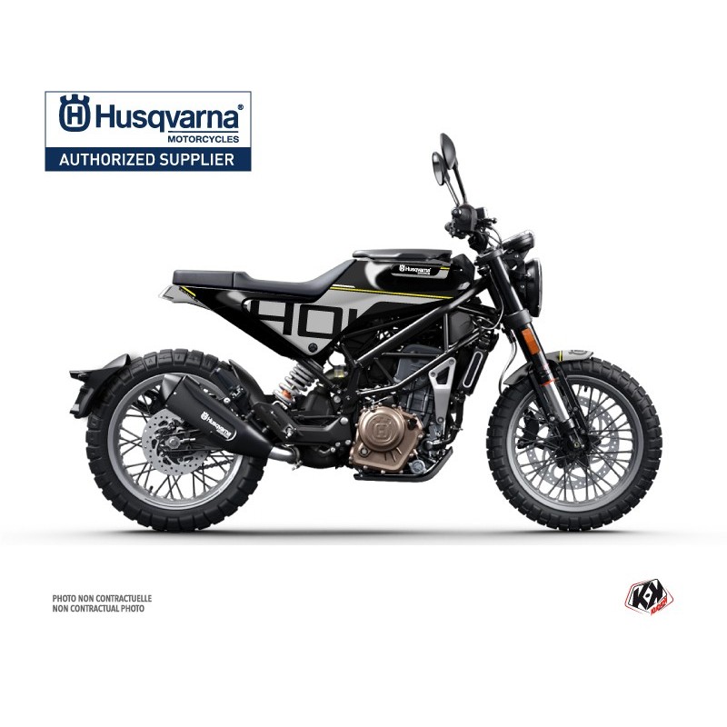 Kit déco Moto HUSQVARNA Straight Noir/Gris Série pour SVARTPILEN 401