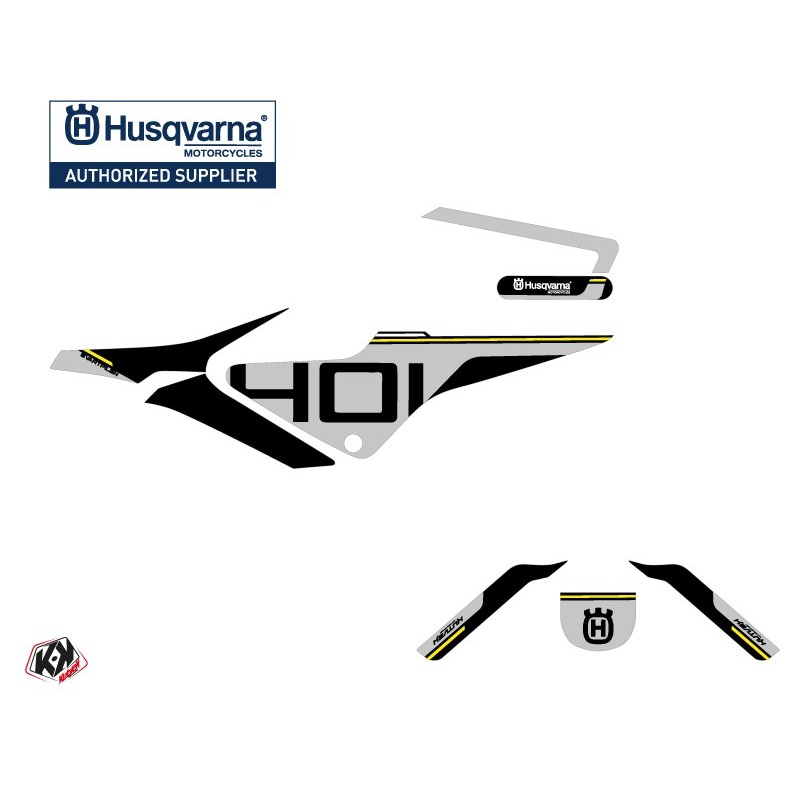 Kit déco Moto HUSQVARNA Straight Noir/Gris Série pour SVARTPILEN 401