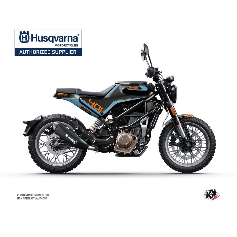 Kit déco Moto HUSQVARNA Dusk Bleu/Noir Série pour SVARTPILEN 401