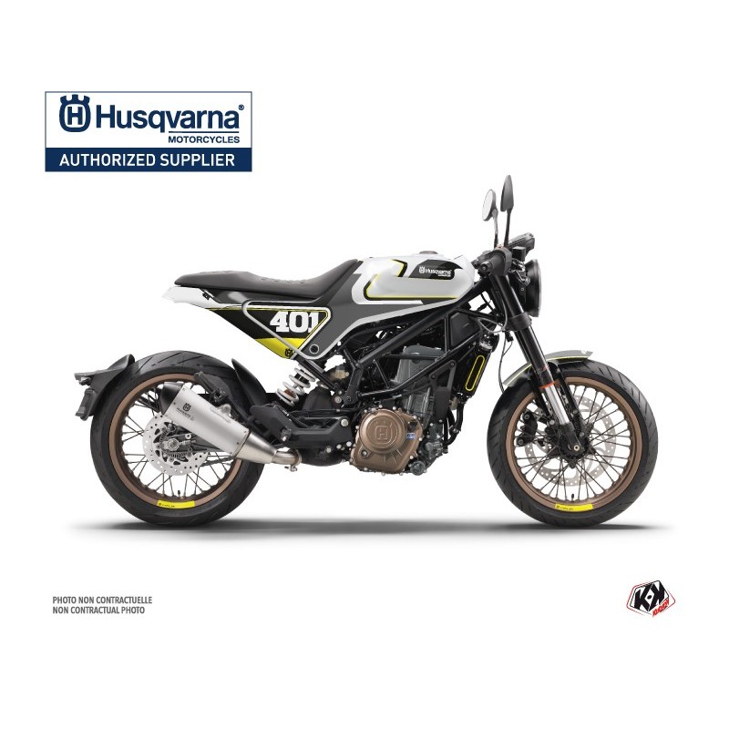 Kit déco Moto HUSQVARNA Rocket Gris/Jaune Série pour VITPILEN 401