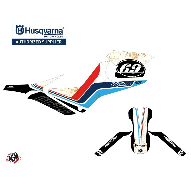 Kit déco Moto HUSQVARNA Track Blanc Série pour VITPILEN 401