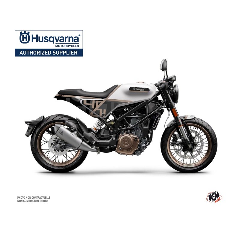 Kit déco Moto HUSQVARNA Sekment Gris/Noir Série pour VITPILEN 401