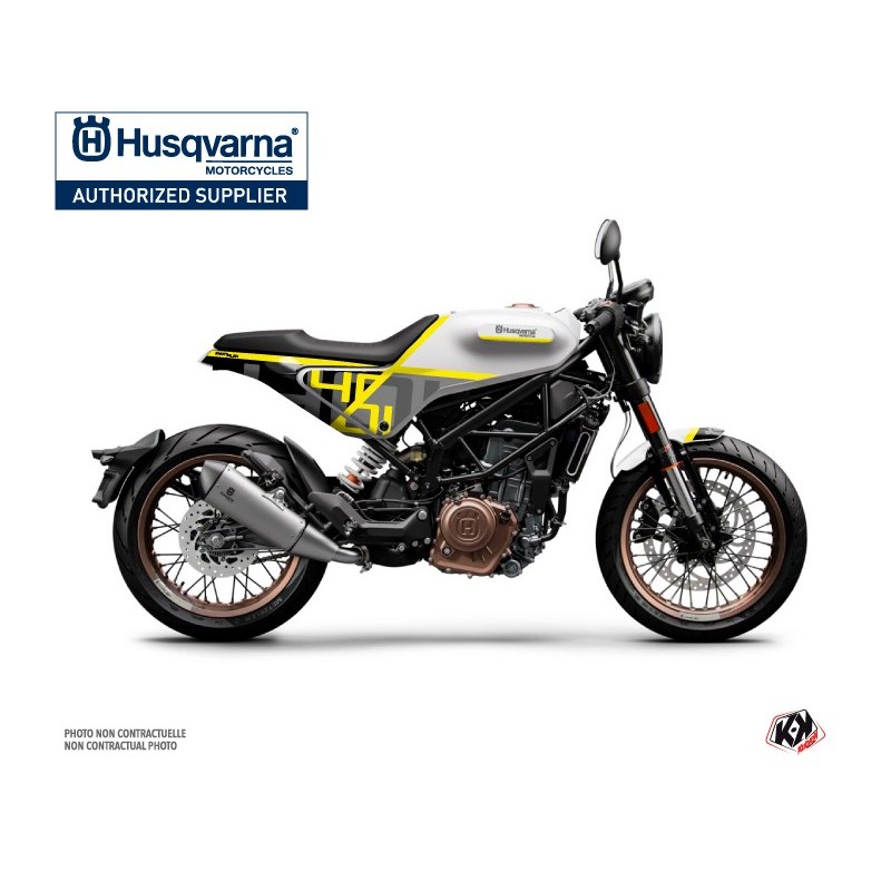 Kit déco Moto HUSQVARNA Sekment Blanc/Noir Série pour VITPILEN 401