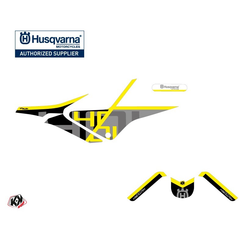 Kit déco Moto HUSQVARNA Sekment Blanc/Noir Série pour VITPILEN 401