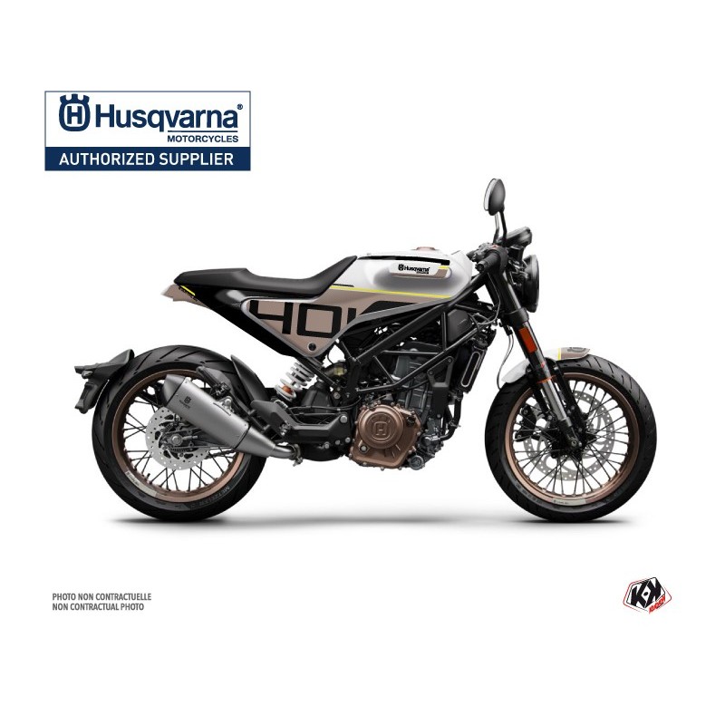 Kit déco Moto HUSQVARNA Straight Noir Marron Série pour VITPILEN 401