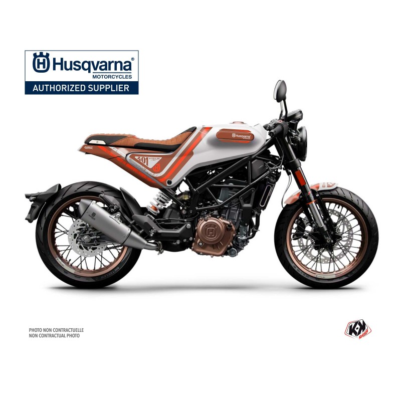 Kit déco Moto HUSQVARNA Skramb Orange Série pour VITPILEN 401