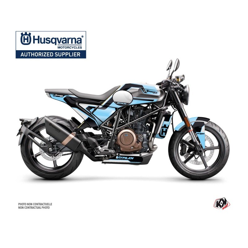 Kit déco Moto HUSQVARNA Bobber Bleu Série pour VITPILEN 701