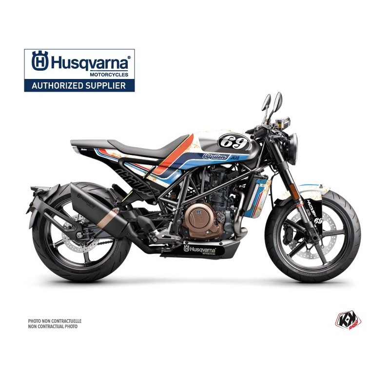 Kit déco Moto HUSQVARNA Track Blanc Série pour VITPILEN 701